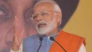 PM Modi Rally LIVE: Prime Minister Narendra Modi is expected to highlight his party’s achievements in the northeast in his public rallies today.(AFP) PM Modi Rally LIVE: Prime Minister Narendra Modi is expected to highlight his party’s achievements in the northeast in his public rallies today.(AFP)