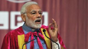 Prime Minister Narendra Modi during the inauguration of 106th Indian Science Congress at Lovely Professional University near Jalandhar, Punjab on January 3.(Ravi Kumar/HT File Photo) Prime Minister Narendra Modi during the inauguration of 106th Indian Science Congress at Lovely Professional University near Jalandhar, Punjab on January 3.(Ravi Kumar/HT File Photo)