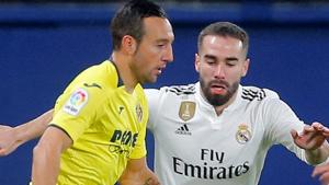 Villarreal's Santi Cazorla in action with Real Madrid's Dani Carvajal.(REUTERS) Villarreal's Santi Cazorla in action with Real Madrid's Dani Carvajal.(REUTERS)