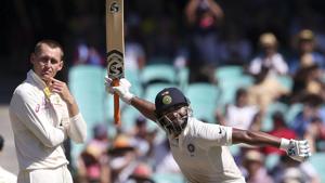 India's Rishabh Pant, right, celebrates making 100 runs as Australia's Marnus Labuschagne turns away on day 2 during their cricket test match in Sydney, Friday, Jan. 4, 2019(AP) India's Rishabh Pant, right, celebrates making 100 runs as Australia's Marnus Labuschagne turns away on day 2 during their cricket test match in Sydney, Friday, Jan. 4, 2019(AP)