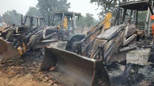 Maoists shot dead a watchman at a road building contractor’s camp in Odisha’s Kandhamal, shot dead its watchman, and set several construction vehicles on fire. (Representative Photo)(HT Photo) Maoists shot dead a watchman at a road building contractor’s camp in Odisha’s Kandhamal, shot dead its watchman, and set several construction vehicles on fire. (Representative Photo)(HT Photo)