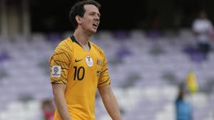 Australia made the worst possible start to the defence of their Asian Cup crown on Sunday as Graham Arnold’s Socceroos were handed a 1-0 defeat by unfancied Jordan.(AP) Australia made the worst possible start to the defence of their Asian Cup crown on Sunday as Graham Arnold’s Socceroos were handed a 1-0 defeat by unfancied Jordan.(AP)
