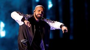 Drake performs during the iHeartRadio Music Festival at The T-Mobile Arena in Las Vegas.