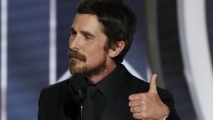 76th Golden Globe Awards: Christian Bale, Best Actor - Motion Picture, Musical or Comedy, Vice, accepts his award.(REUTERS) 76th Golden Globe Awards: Christian Bale, Best Actor - Motion Picture, Musical or Comedy, Vice, accepts his award.(REUTERS)