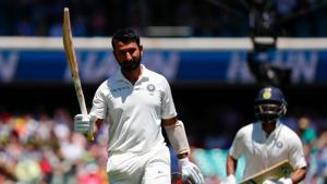 Chesteshwar Pujara during the Sydney Test.(AFP) Chesteshwar Pujara during the Sydney Test.(AFP)