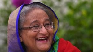Bangladesh Prime Minister Sheikh Hasina takes part in a press conference in Dhaka.(AFP File Photo)