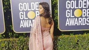 Golden Globes 2019 red carpet: Have you seen desi girl Manasvi Mamgai’s saree? (Instagram)