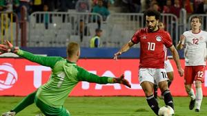 Egypt's forward Mohamed Salah in action.(AFP) Egypt's forward Mohamed Salah in action.(AFP)