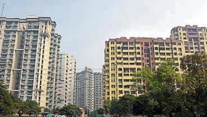 The incident took place at the Valley View Estate, a condominium on Gurugram-Faridabad road while the occupants of the flat were in the other room.(HT Photo)