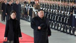 In this Monday, Jan. 7, 2019, photo provided on Tuesday, Jan. 8, 2019, by the North Korean government, North Korean leader Kim Jong Un walks with his wife Ri Sol Ju at Pyongyang Station in Pyongyang, North Korea, before leaving for China. Kim met Xi Jinping in Beijing on Wednesday but no details of their meeting were disclosed by Chinese state media. (Korean Central News Agency/Korea News Service via AP)(AP) In this Monday, Jan. 7, 2019, photo provided on Tuesday, Jan. 8, 2019, by the North Korean government, North Korean leader Kim Jong Un walks with his wife Ri Sol Ju at Pyongyang Station in Pyongyang, North Korea, before leaving for China. Kim met Xi Jinping in Beijing on Wednesday but no details of their meeting were disclosed by Chinese state media. (Korean Central News Agency/Korea News Service via AP)(AP)