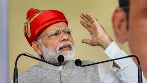Prime Minister Narendra Modi addresses a public gathering, in Solapur, Wednesday, January 09, 2019.(PTI Photo) Prime Minister Narendra Modi addresses a public gathering, in Solapur, Wednesday, January 09, 2019.(PTI Photo)