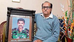 Major Yogesh Gupta, of the 25th battalion of the Madras Regiment, lost his life fighting a gun battle with terrorists in Jammu and Kashmir’s Surankote, after killing 5 terrorists.(HT PHOTO) Major Yogesh Gupta, of the 25th battalion of the Madras Regiment, lost his life fighting a gun battle with terrorists in Jammu and Kashmir’s Surankote, after killing 5 terrorists.(HT PHOTO)
