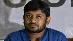 Kanhaiya Kumar (pictured), Umar Khalid and Anirban Bhattacharya were arrested in 2016 in a sedition case for allegedly organising an event in Jawaharlal Nehru University campus against the hanging of Parliament-attack mastermind Afzal Guru.(Kunal Patil/HT File Photo)
