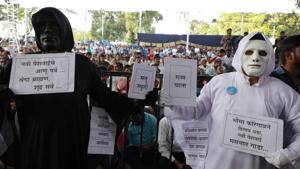 Organisers of the controversial Elgar Parishad event in Maharashtra’s Pune on December 31, 2017, have decided to rename the event and pare down its scale this time.(Rahul Raut/HT FILE PHOTO)) Organisers of the controversial Elgar Parishad event in Maharashtra’s Pune on December 31, 2017, have decided to rename the event and pare down its scale this time.(Rahul Raut/HT FILE PHOTO))