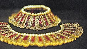 A necklace from the Nizam’s jewellery collection.(HT File Photo)