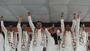 NCP leaders at Raigad, where the party kicked off its preparations for the 2019 polls.(Vijayanand Gupta/HT Photo) NCP leaders at Raigad, where the party kicked off its preparations for the 2019 polls.(Vijayanand Gupta/HT Photo)