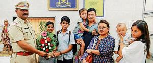 The Class 9 boys with the family of the girl they saved.(HT) The Class 9 boys with the family of the girl they saved.(HT)