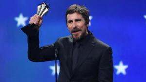 Christian Bale accepts the award for Best Actor for his work in Vice.(REUTERS) Christian Bale accepts the award for Best Actor for his work in Vice.(REUTERS)