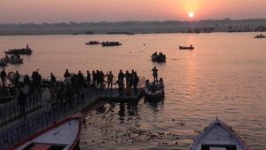 The stage is set for the commencement of the much-publicised 49-day Kumbh Mela with its first official bathing of Makar Sankranti on Tuesday to be undertaken by about 1.25 crore devotees.(ANI) The stage is set for the commencement of the much-publicised 49-day Kumbh Mela with its first official bathing of Makar Sankranti on Tuesday to be undertaken by about 1.25 crore devotees.(ANI)