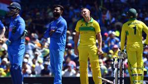 India's Ravindra Jadeja (2nd L) waits for a leg before wicket decision against Australia's batsman Usman Khawaja (R) as Shaun Marsh (2nd R) looks on during the first one-day International(AFP) India's Ravindra Jadeja (2nd L) waits for a leg before wicket decision against Australia's batsman Usman Khawaja (R) as Shaun Marsh (2nd R) looks on during the first one-day International(AFP)
