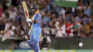 India's Virhat Kohli celebrates his 100 against Australia during their one day international cricket match in Adelaide, Australia, Tuesday, Jan. 15, 2019.(AP) India's Virhat Kohli celebrates his 100 against Australia during their one day international cricket match in Adelaide, Australia, Tuesday, Jan. 15, 2019.(AP)