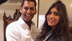Vishal is engaged to Anisha Alla Reddy. He confirmed the news on Twitter.(Twitter) Vishal is engaged to Anisha Alla Reddy. He confirmed the news on Twitter.(Twitter)