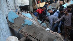Police said the debris from the accident sit has now been cleared.(HT Photo) Police said the debris from the accident sit has now been cleared.(HT Photo)