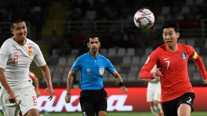 Son Heung-min in action for South Korea during their Asian Cup clash against China.(AFP) Son Heung-min in action for South Korea during their Asian Cup clash against China.(AFP)