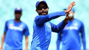 Ravindra Jadeja attends a team training session at the Sydney Cricket Ground in Sydney.(AFP) Ravindra Jadeja attends a team training session at the Sydney Cricket Ground in Sydney.(AFP)