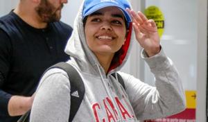 Rahaf Mohammed, the 18-year-old Saudi woman who fled her family, arrives at Toronto Pearson International Airport, January 12(REUTERS) Rahaf Mohammed, the 18-year-old Saudi woman who fled her family, arrives at Toronto Pearson International Airport, January 12(REUTERS)