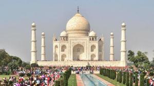 To recall, the district administration has already declared the airspace over Taj Mahal and nearby areas a ‘no-flying zone’ and asked hotels to apprise visitors about the restriction.(AFP) To recall, the district administration has already declared the airspace over Taj Mahal and nearby areas a ‘no-flying zone’ and asked hotels to apprise visitors about the restriction.(AFP)