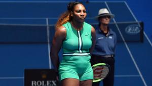 Serena Williams of the US reacts after a point against Germany's Tatjana Maria during their women's singles match on day two of the Australian Open tennis tournament in Melbourne on January 15, 2019(AFP) Serena Williams of the US reacts after a point against Germany's Tatjana Maria during their women's singles match on day two of the Australian Open tennis tournament in Melbourne on January 15, 2019(AFP)