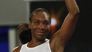 Venus Williams of the U.S. celebrates after winning the match against France's Alize Cornet(REUTERS) Venus Williams of the U.S. celebrates after winning the match against France's Alize Cornet(REUTERS)