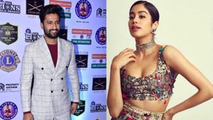 Vicky Kaushal and Janhvi Kapoor at an event in Mumbai. Vicky Kaushal and Janhvi Kapoor at an event in Mumbai.
