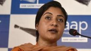 Chandni Chowk MLA and AAP leader Alka Lamba alleged that BJP was responsible for the complaint before the Lokayukta.(Saumya Khandelwal/HT File) Chandni Chowk MLA and AAP leader Alka Lamba alleged that BJP was responsible for the complaint before the Lokayukta.(Saumya Khandelwal/HT File)