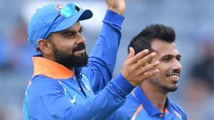 Virat Kohli and Yuzvendra Chahal (R).(AFP) Virat Kohli and Yuzvendra Chahal (R).(AFP)