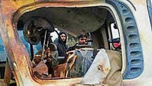 The damaged Scorpio(Hindustan Times) The damaged Scorpio(Hindustan Times)