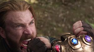 Captain America fights Thanos in Avengers: Infinity War. Captain America fights Thanos in Avengers: Infinity War.