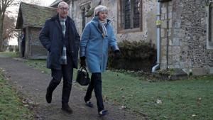 Britain's Prime Minister Theresa May and her husband Philip leave church, near High Wycombe, Britain, January 20, 2019. REUTERS/Hannah McKay(REUTERS) Britain's Prime Minister Theresa May and her husband Philip leave church, near High Wycombe, Britain, January 20, 2019. REUTERS/Hannah McKay(REUTERS)