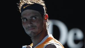 Rafael Nadal reacts during the Australian Open match against Czech Republic's Tomas Berdych.(Reuters) Rafael Nadal reacts during the Australian Open match against Czech Republic's Tomas Berdych.(Reuters)