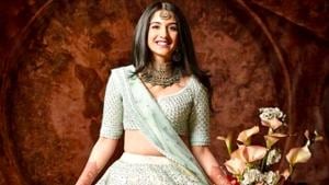 Radhika Merchant went for a classy Sabyasachi lehenga for Isha Ambani’s wedding — no need to upstage the bride, right? (Instagram) Radhika Merchant went for a classy Sabyasachi lehenga for Isha Ambani’s wedding — no need to upstage the bride, right? (Instagram)