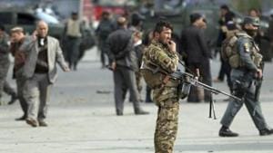 At least 12 people were killed Monday in a Taliban-claimed attack on a military compound in central Afghanistan.(AP) At least 12 people were killed Monday in a Taliban-claimed attack on a military compound in central Afghanistan.(AP)
