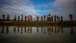 Thirty-one Rohingyas who are stranded on zero line between the India and Bangladesh international border in Tripura for past 72 hours, are from Rakhine State in Myanmar, said a Border Security Force (BSF) official.(Picture for representation) Thirty-one Rohingyas who are stranded on zero line between the India and Bangladesh international border in Tripura for past 72 hours, are from Rakhine State in Myanmar, said a Border Security Force (BSF) official.(Picture for representation)