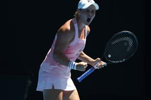 Australia's Ashleigh Barty reacts while playing against Russia's Maria Sharapova during their women's singles match on day seven of the Australian Open tennis tournament in Melbourne on January 20, 2019(AFP) Australia's Ashleigh Barty reacts while playing against Russia's Maria Sharapova during their women's singles match on day seven of the Australian Open tennis tournament in Melbourne on January 20, 2019(AFP)
