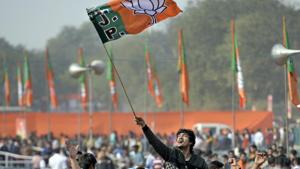 BJP workers and supporters during the Yuva Sankalp Rally, at Ramlila Ground, in New Delhi, on Sunday, January 20, 2019.(Sushil Kumar/HT Photo) BJP workers and supporters during the Yuva Sankalp Rally, at Ramlila Ground, in New Delhi, on Sunday, January 20, 2019.(Sushil Kumar/HT Photo)