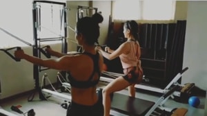 Sara Ali Khan and Malaika Arora in a screengrab from the video shared by Namrata Purohit.