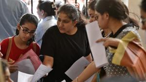 The university receives more than 2.5 lakh applications for 56,000 seats every year.(Hindustan Times) The university receives more than 2.5 lakh applications for 56,000 seats every year.(Hindustan Times)