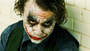 Heath Ledger in a still from The Dark Knight. Heath Ledger in a still from The Dark Knight.