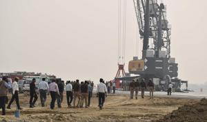 The under-construction inland waterways project, Varanasi, November 11, 2018. According to the project’s consultants, its internal rate of return will be 21.40%(Rajesh Kumar / HT File) The under-construction inland waterways project, Varanasi, November 11, 2018. According to the project’s consultants, its internal rate of return will be 21.40%(Rajesh Kumar / HT File)