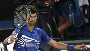 Serbia's Novak Djokovic waves to the crowd after Japan's Kei Nishikori retired injured from their quarterfinal at the Australian Open tennis championships in Melbourne, Australia, Wednesday, Jan. 23, 2019(AP) Serbia's Novak Djokovic waves to the crowd after Japan's Kei Nishikori retired injured from their quarterfinal at the Australian Open tennis championships in Melbourne, Australia, Wednesday, Jan. 23, 2019(AP)